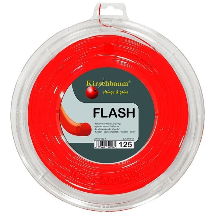 Cuerda Para Raqueta Kirschbaum Flash 1.25 Naranja Rollo 200m