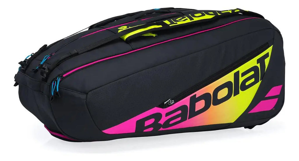 Raquetero Babolat Pure Aero Rafa X12 (capacidad 12 Raquetas) Negro/amarillo/rosa