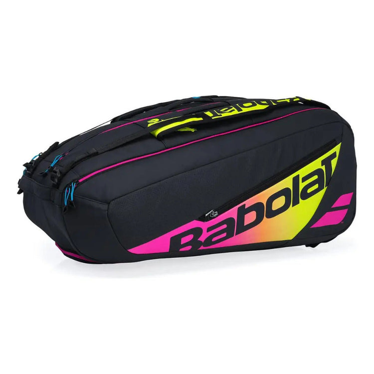 Raquetero Babolat Pure Aero Rafa X12 (capacidad 12 Raquetas) Negro/amarillo/rosa