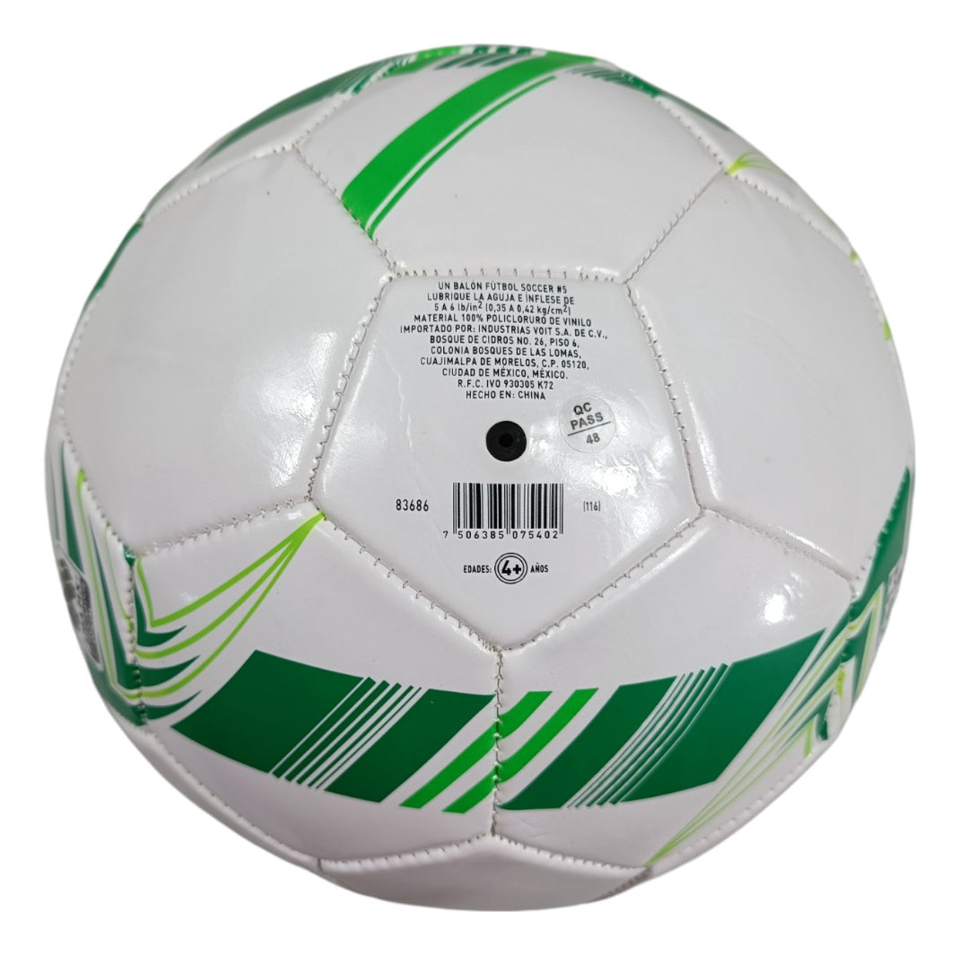 Balon De Futbol Voit #5 Spin Green