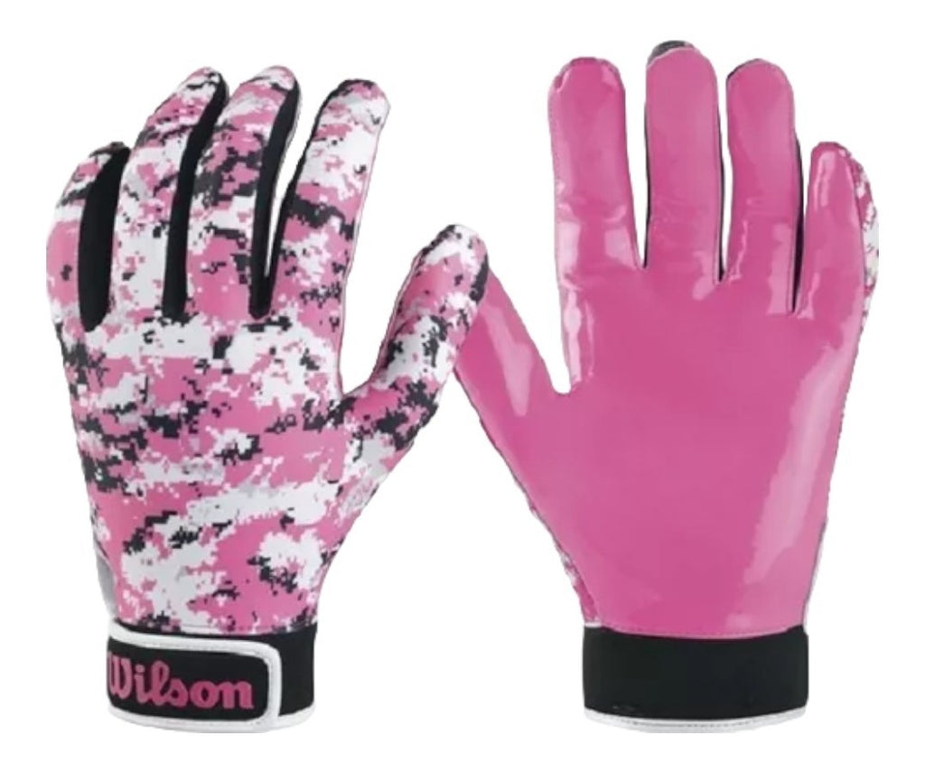 Guantes Para Receptor De Futbol Americano Camu Rosas Grandes