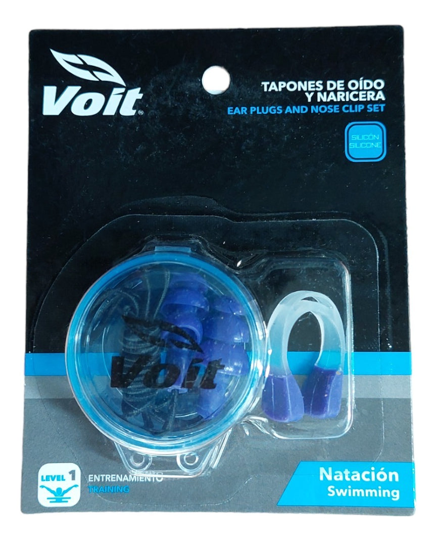 Set De Naricera Y Tapones De Oído Voit Para Natación Morado