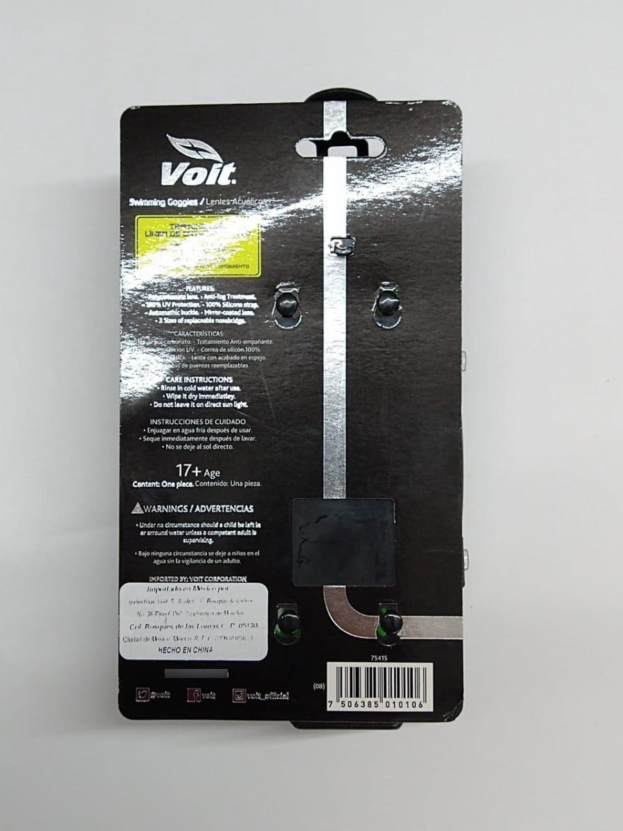 Goggles Voit Max Speed Plateado Verde  Natacion