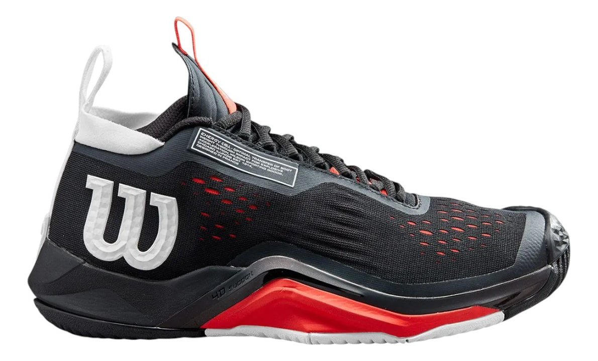 Tenis Wilson Rush Pro Tour Mid Black Red Deportes De Raqueta