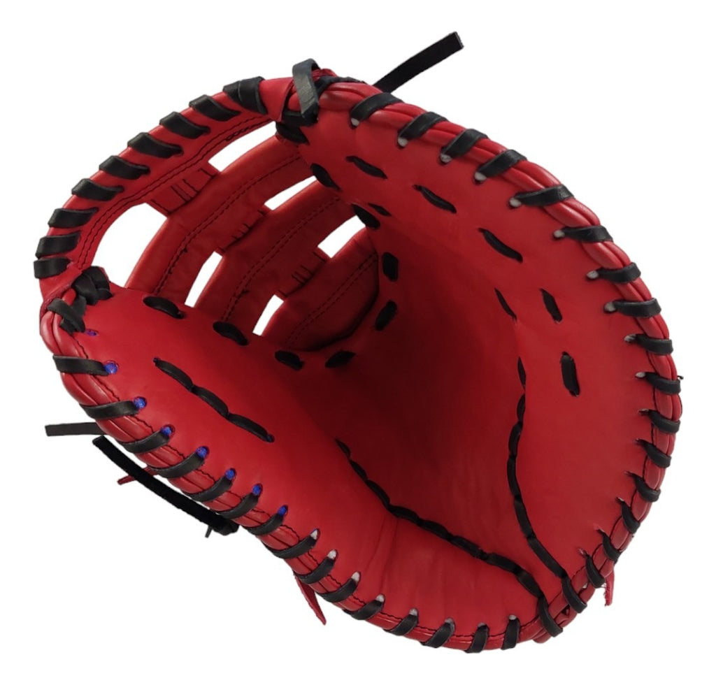 Guante De Beisbol Radach Pro Primera Base 12.75 Negro Rojo