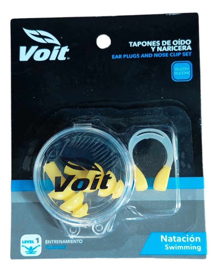 Set De Naricera Y Tapones De Oído Voit Para Natación Amarill