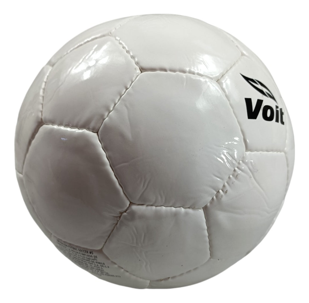 Balón De Fútbol No. 5 Voit White S300 Cosido A Mano Blanco