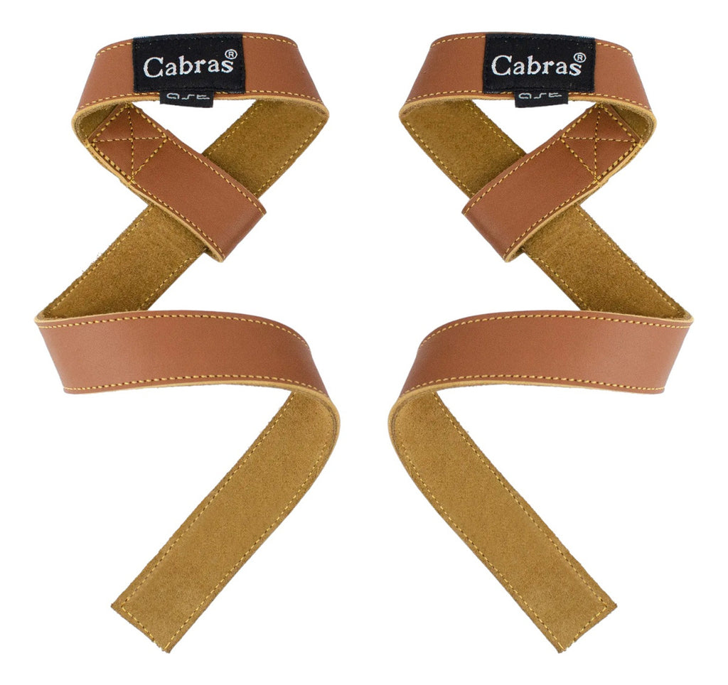 Straps Cabras Para Levantamiento De Pesas Piel Color Camell