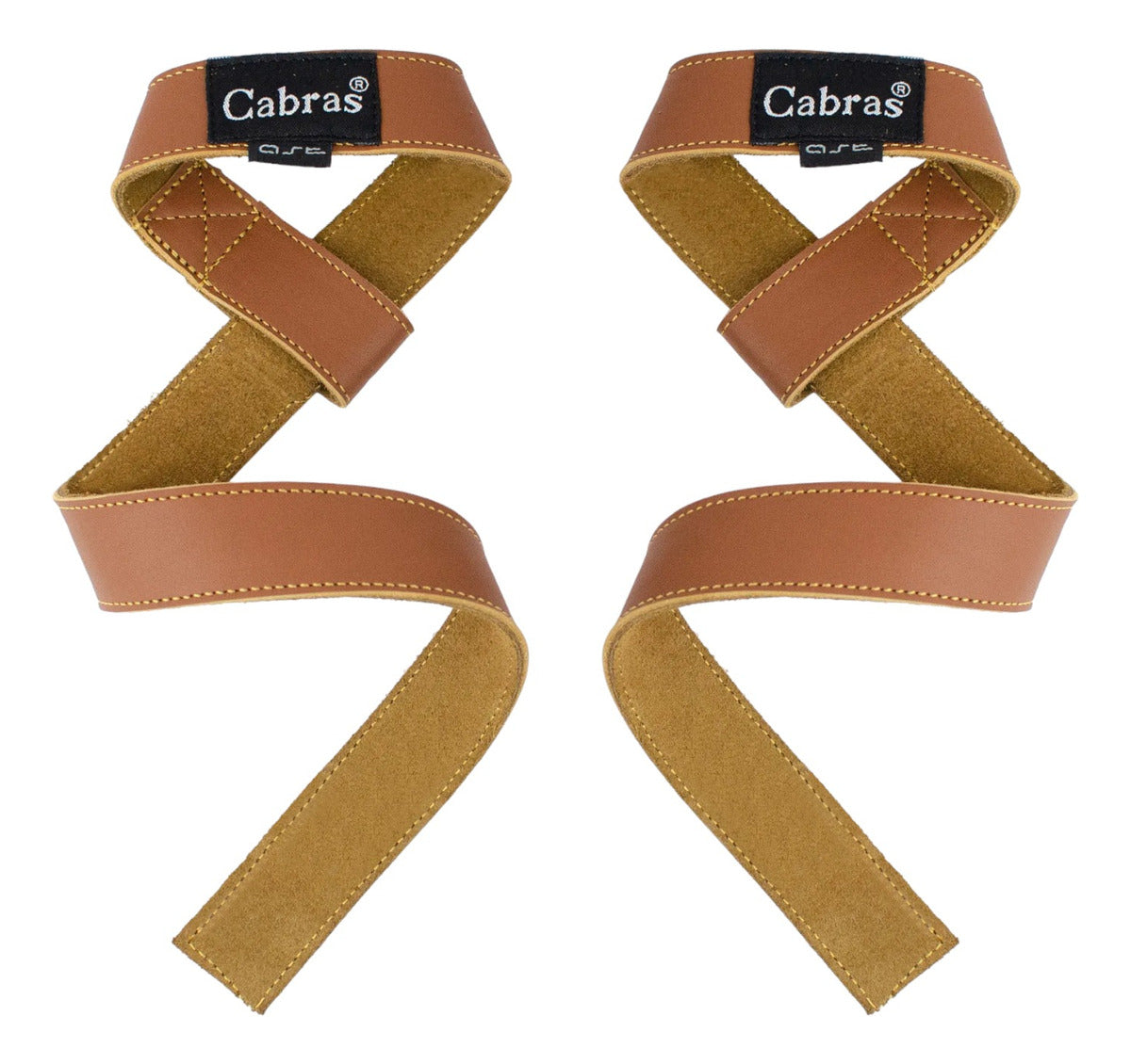 Straps Cabras Para Levantamiento De Pesas Piel Color Camell