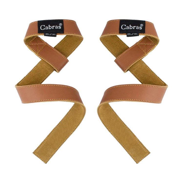Straps Cabras Para Levantamiento De Pesas Piel Color Camell
