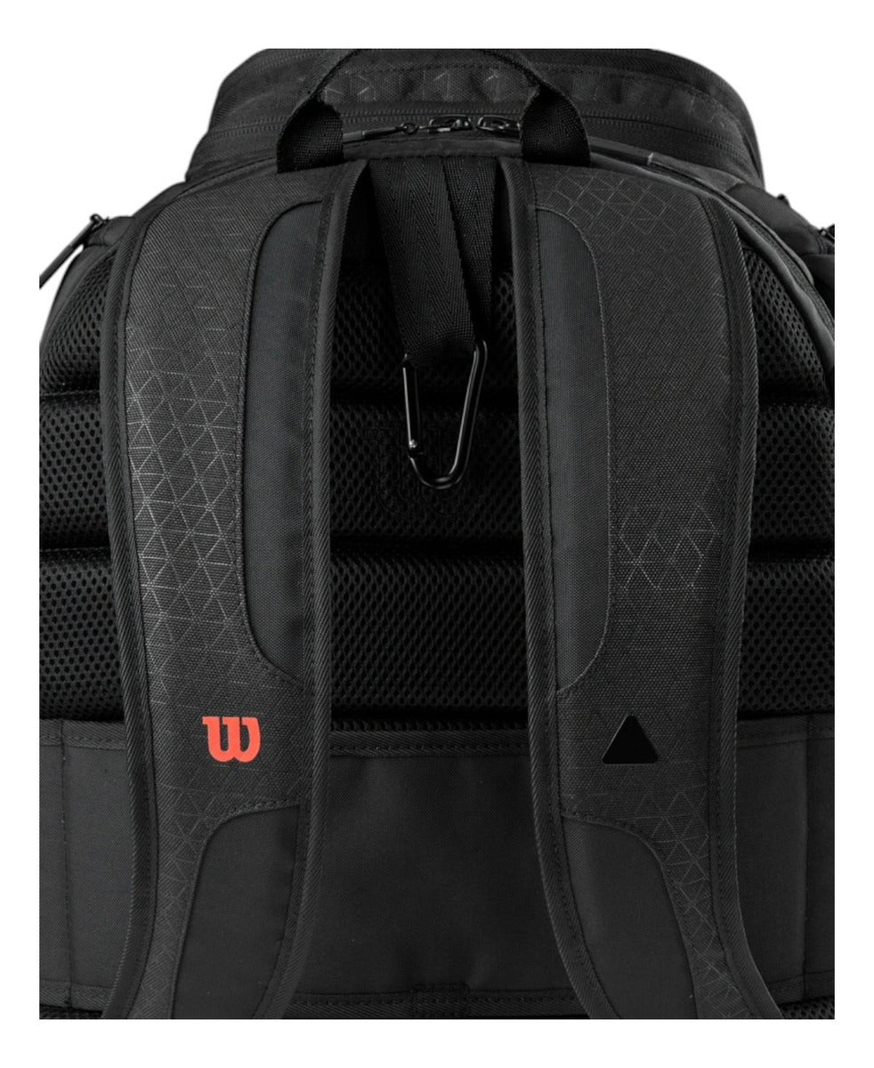 Backpack Wilson Clash V3 Negra Roja 2 Raquetas