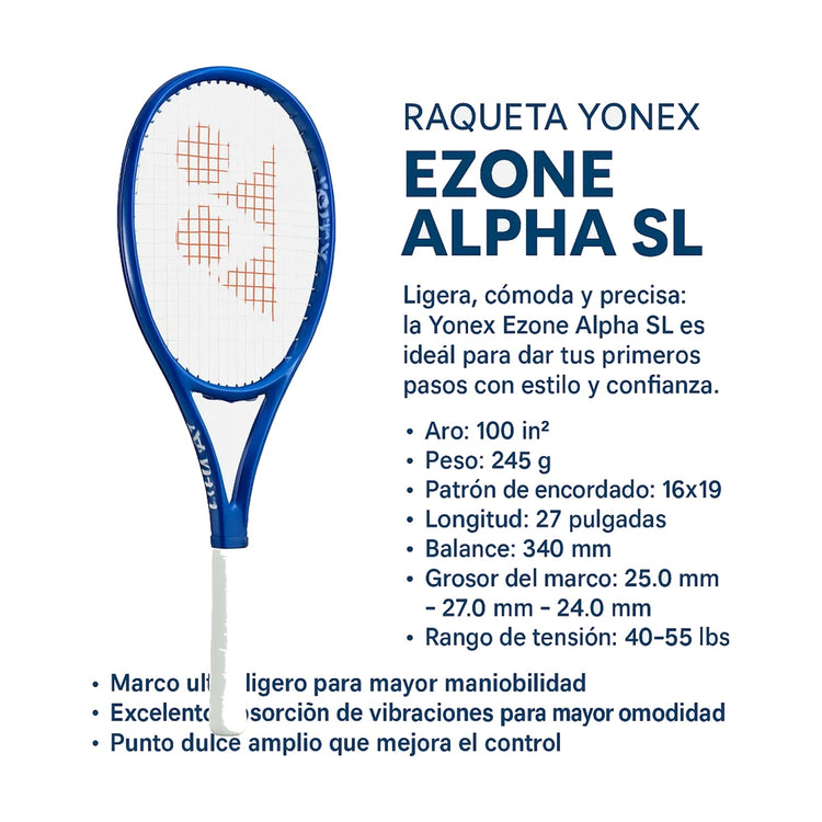 Raqueta De Tenis Yonex Ezone Alpha Sl 240g 4 1/4 Potente