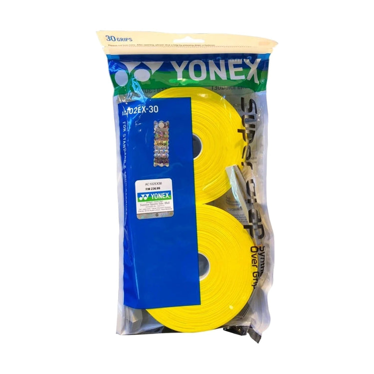 Overgrips Yonex Super Grap Rollo 30 Piezas Amarillo