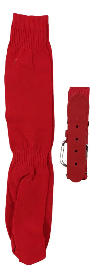Pantalón Béisbol Radach Talla 28 Blanco Medias Cinto Rojo