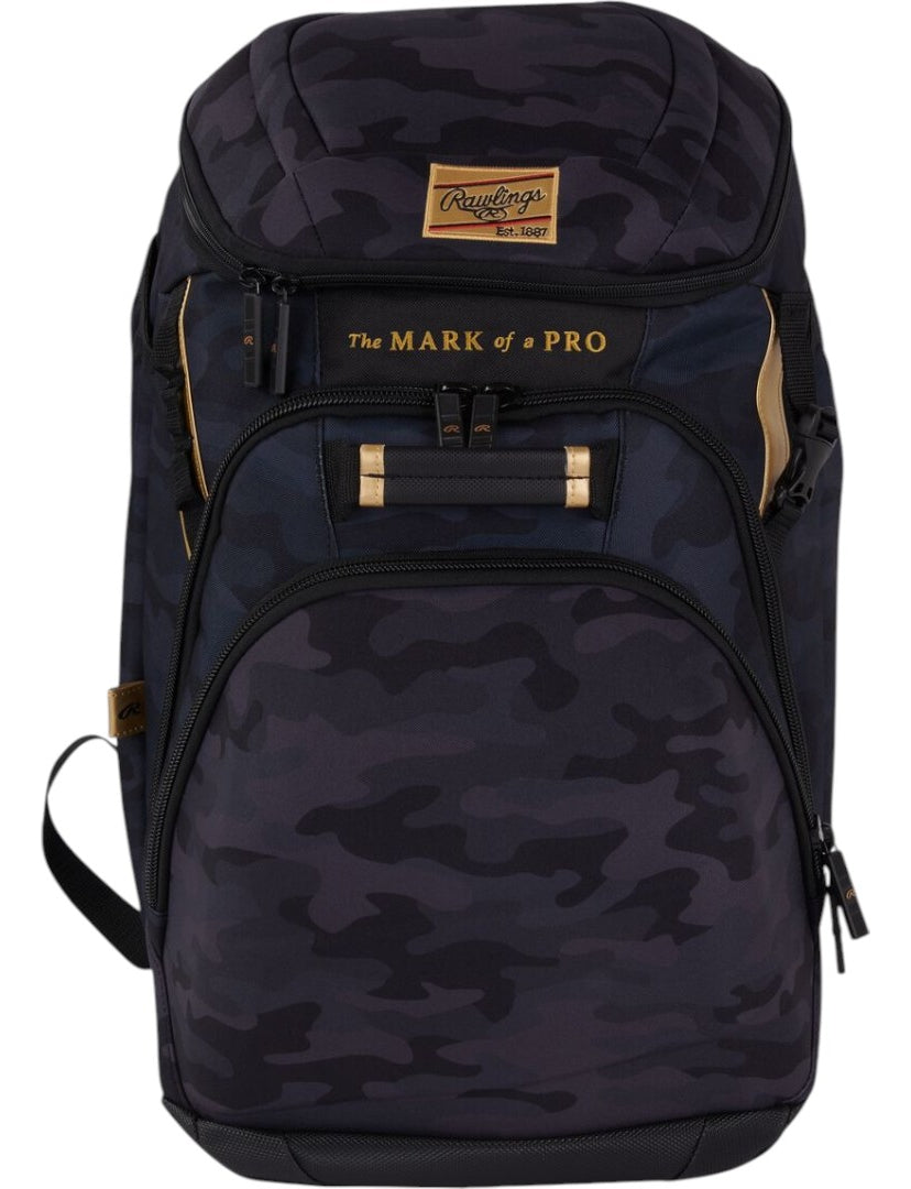 Backpack De Béisbol Rawlings Gold Collection Black Camo