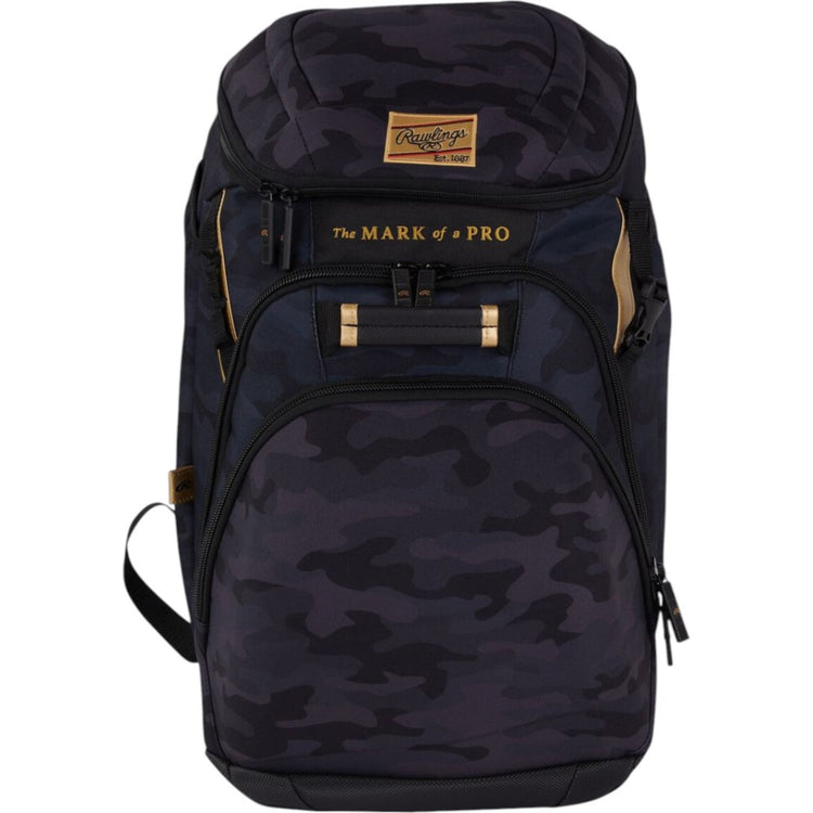 Backpack De Béisbol Rawlings Gold Collection Black Camo