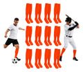 Pack 12 Pares Medias Deportivas Adulto Béisbol Fútbol Naranj