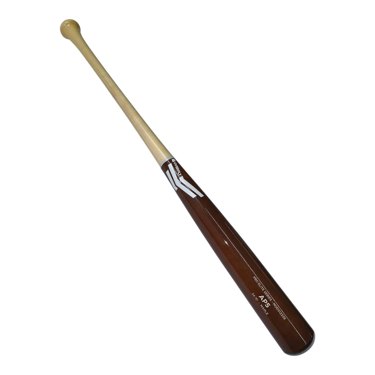 Bat de Beisbol Overfly Pro Elite AP5 Maple 34in 31oz Café Natural diagonal 3