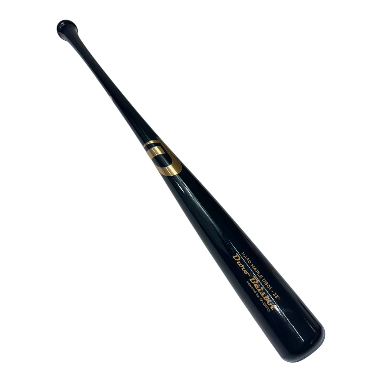 Bat de Beisbol Duro By Overfly Hard Maple 33 in Negro Dorado diagonal 2