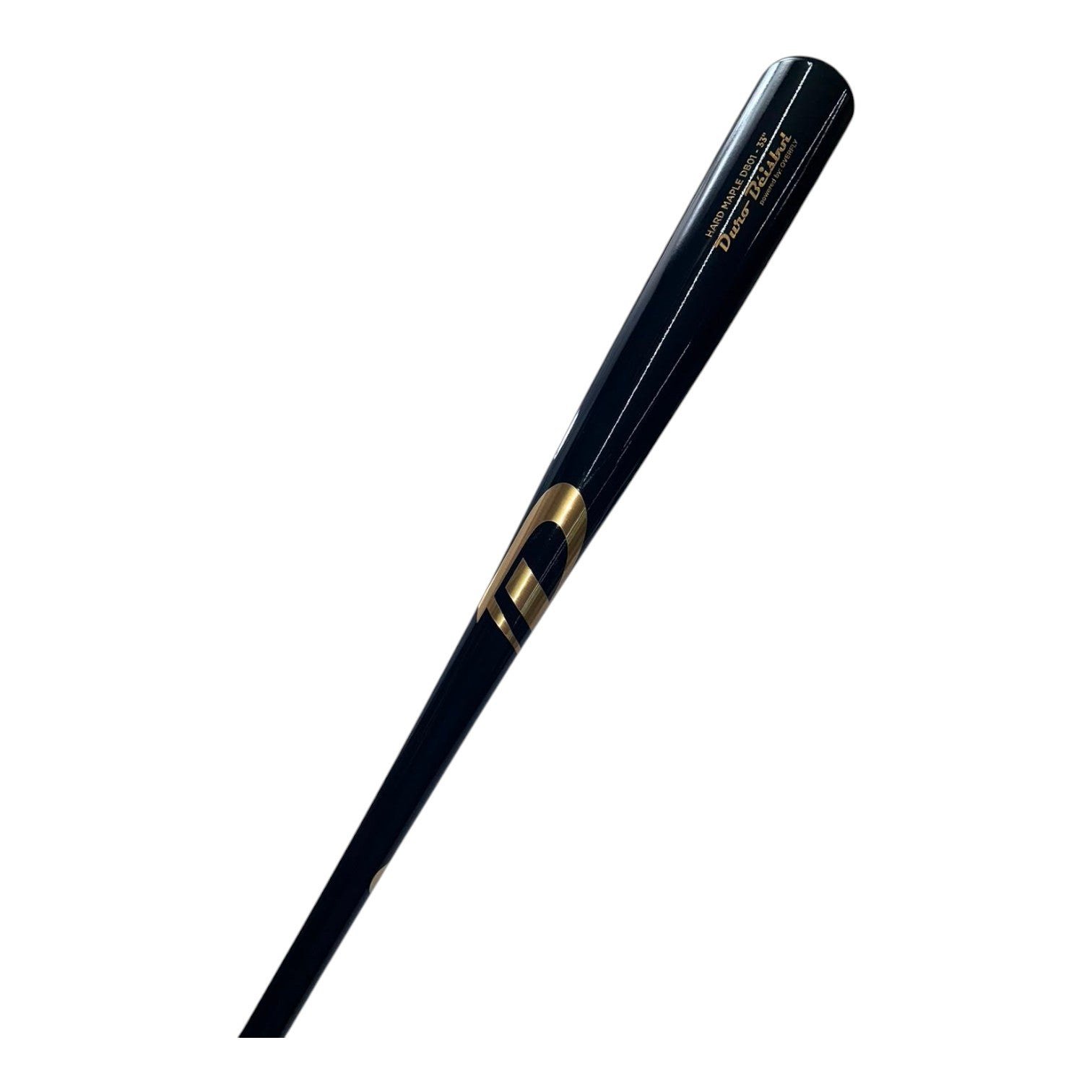 Bat de Beisbol Duro By Overfly Hard Maple 33 in Negro Dorado diagonal 5
