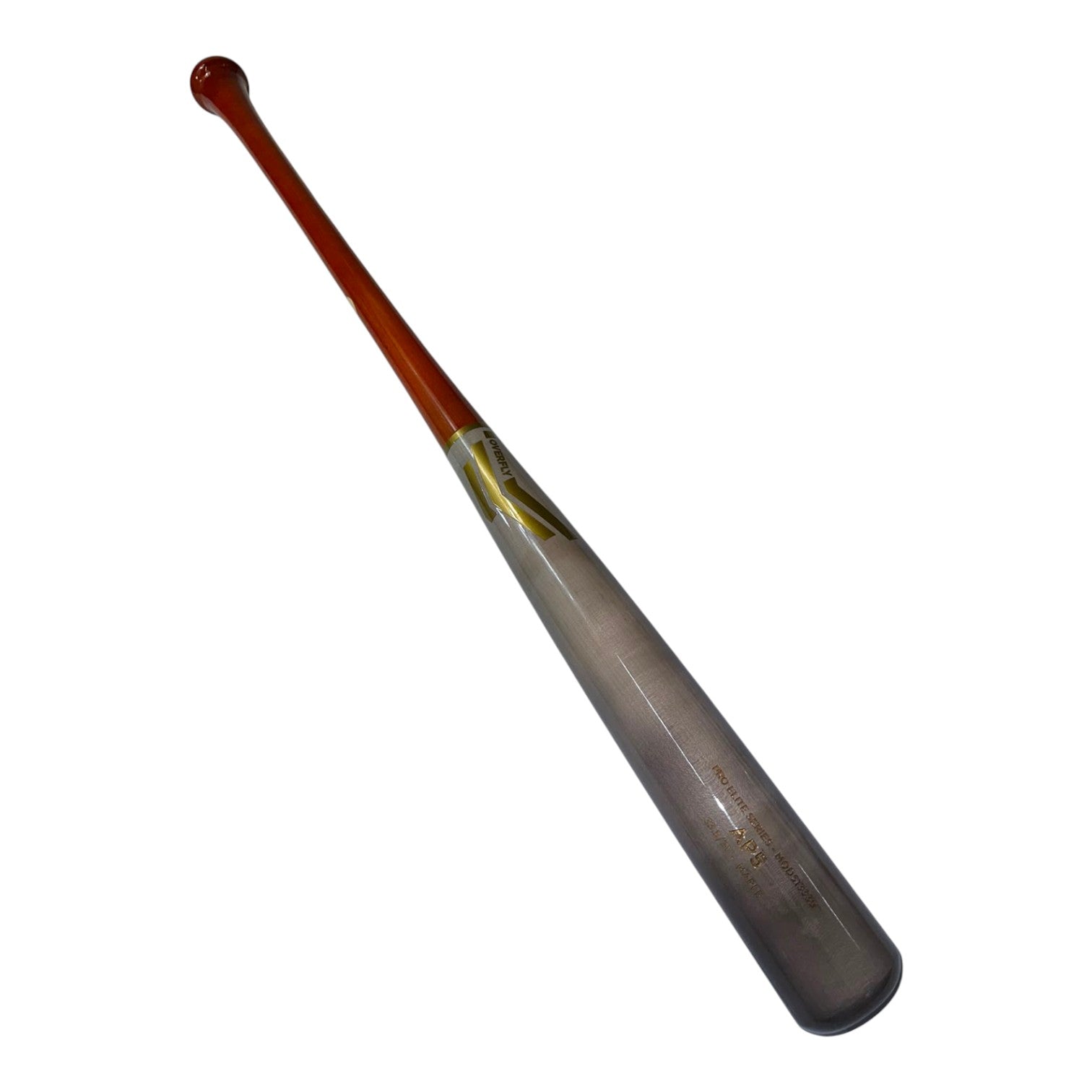 Bat de Beisbol Overfly Pro Elite AP5 Maple 33.5in Gris Anaranjado diagonal 2