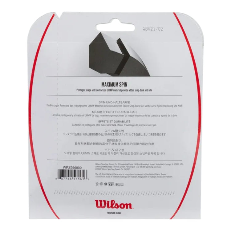 Set de cuerda de raqueta Wilson Revolve Spin Verde 1.30mm