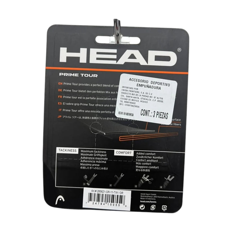 Over Grip Head Prime Tour - Naranja C/3