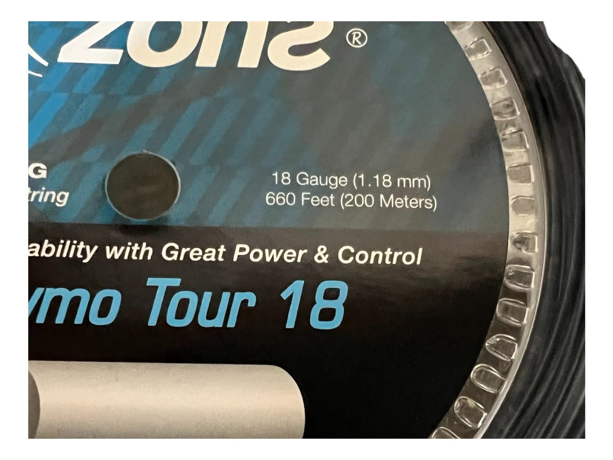 Rollo De Cuerda Para Raqueta Polymo Zons Tour Black 18