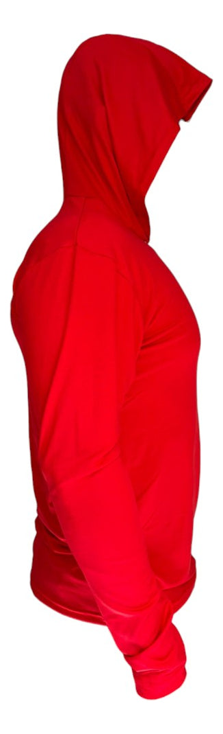 Sudadera Deportiva De Béisbol Radach Manga Larga C/gorro Red