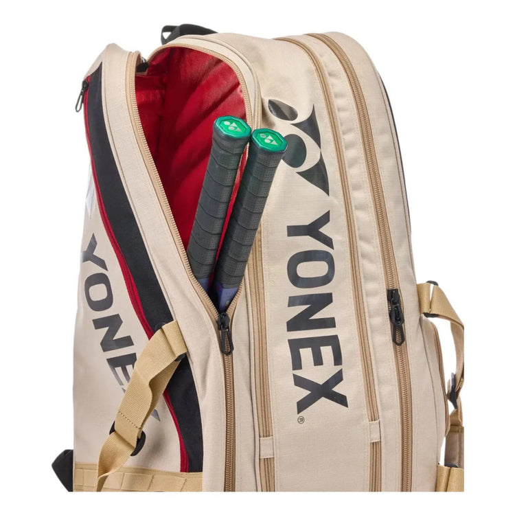 Raquetero Tenis Yonex Gearlogic Racquet Bag 9 Raquetas Beige Beige