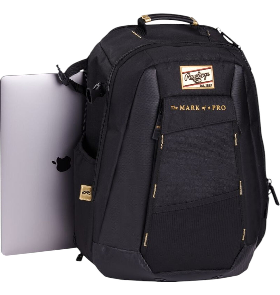 Backpack De Béisbol Rawlings Gold Collection Utility Black