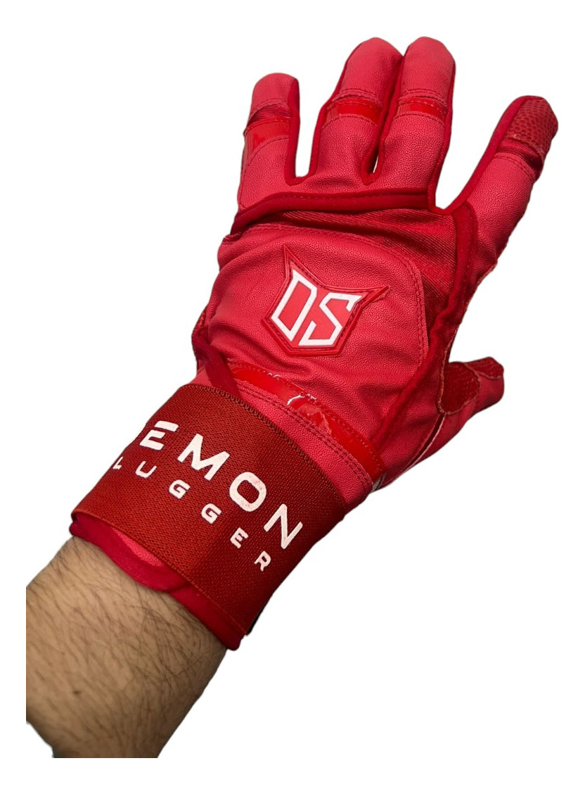 Guantes De Bateo Demon Slugger Long Cuff Rojo Xxl