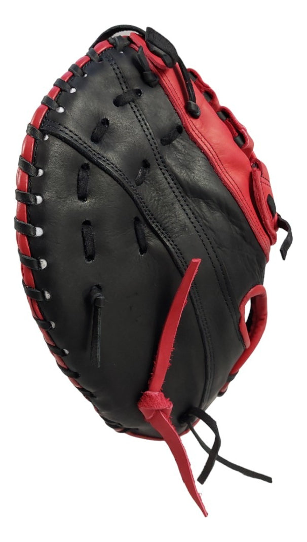 Guante De Beisbol Radach Pro Primera Base 12.75 Negro Rojo