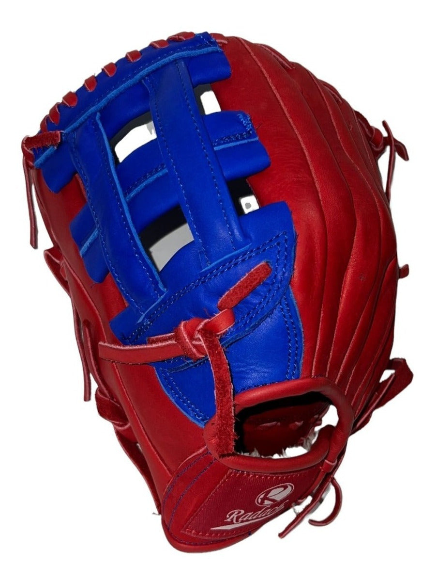 Guante De Beisbol Radach Pro Cuadro 11.75in Rojo Azul Zurdo
