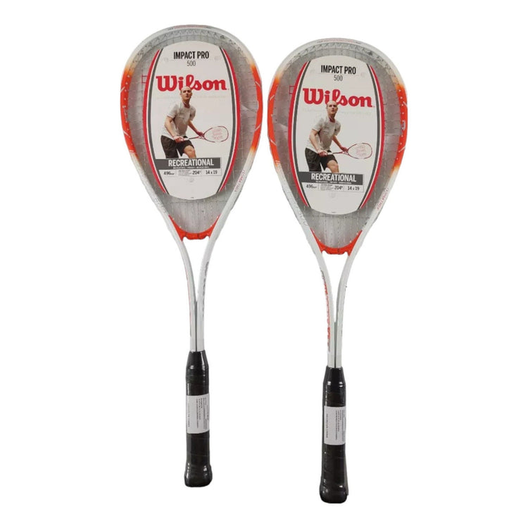 2 Pack Raqueta Para Squash Wilson Impact Pro Naranja