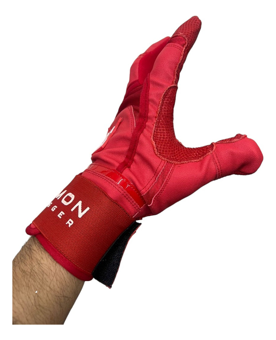 Guantes De Bateo Demon Slugger Long Cuff Rojo Xxl