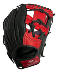 Guante De Beisbol Radach Pro Cuadro 11.75in Black Red Black
