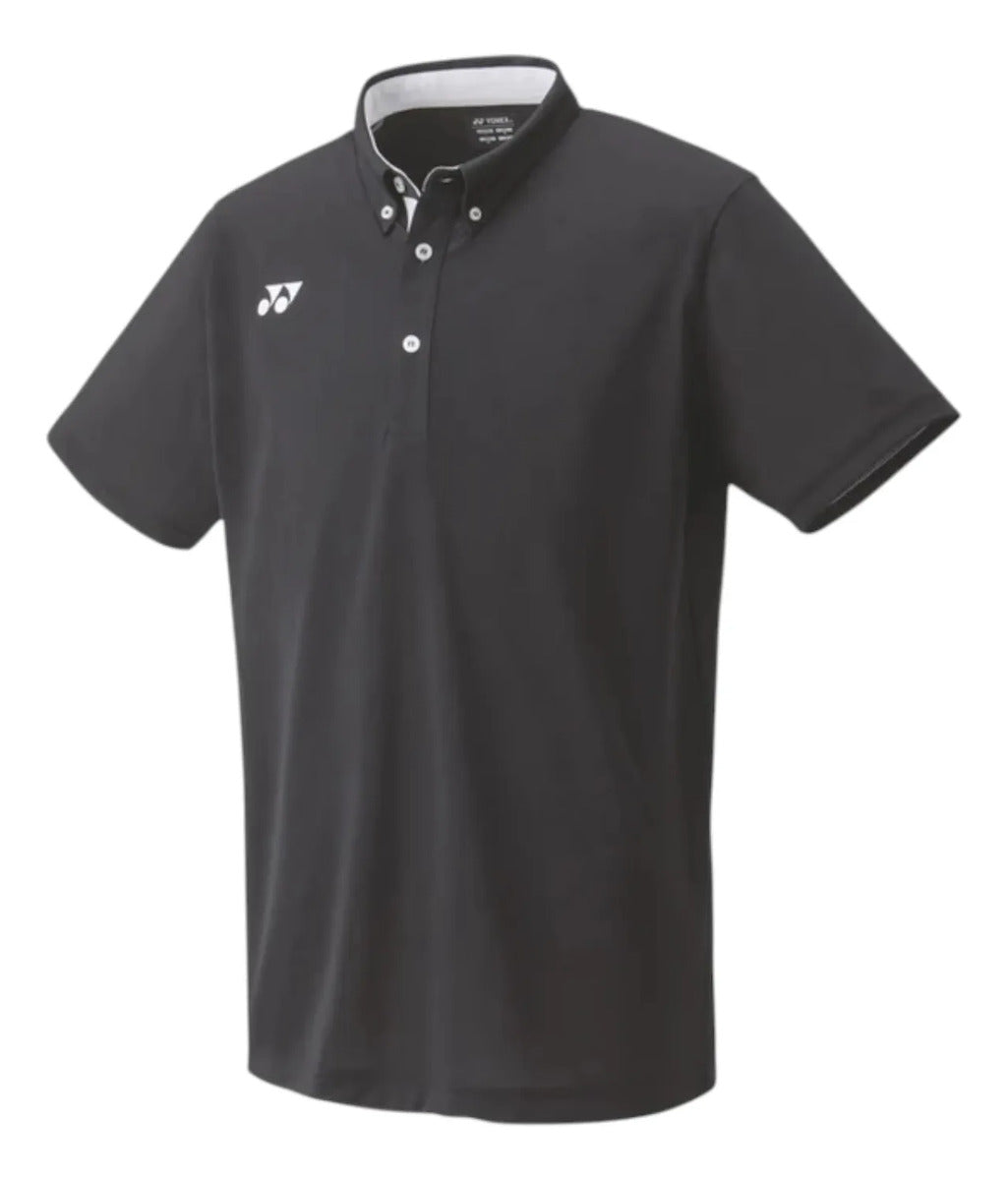 Playera Polo Yonex 10455ex Negra Tenis Padel Uv