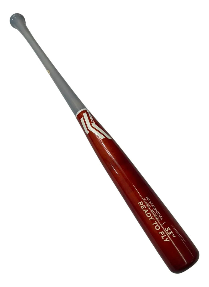 Bat Beisbol Overfly Ready To Fly 33in Madera Gris/rojo
