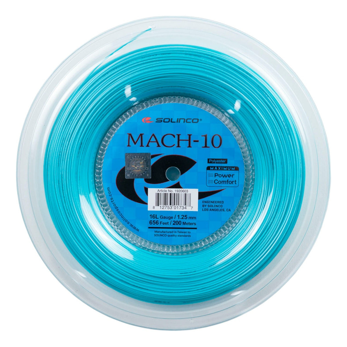 Rollo De Cuerda Para Raqueta Solinco Mach-10 16l 200mts