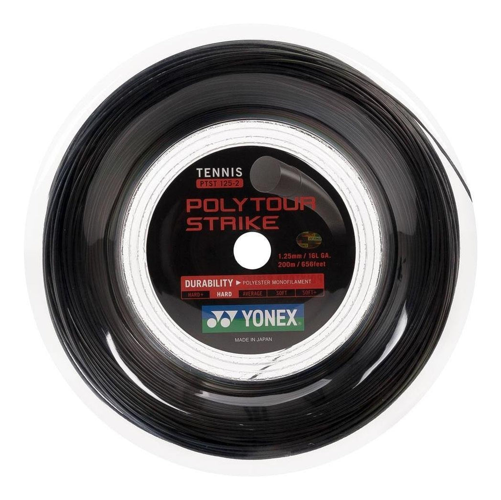 Rollo De Cuerda Yonex Polytour Strike 125 Cool Black 200 Mts