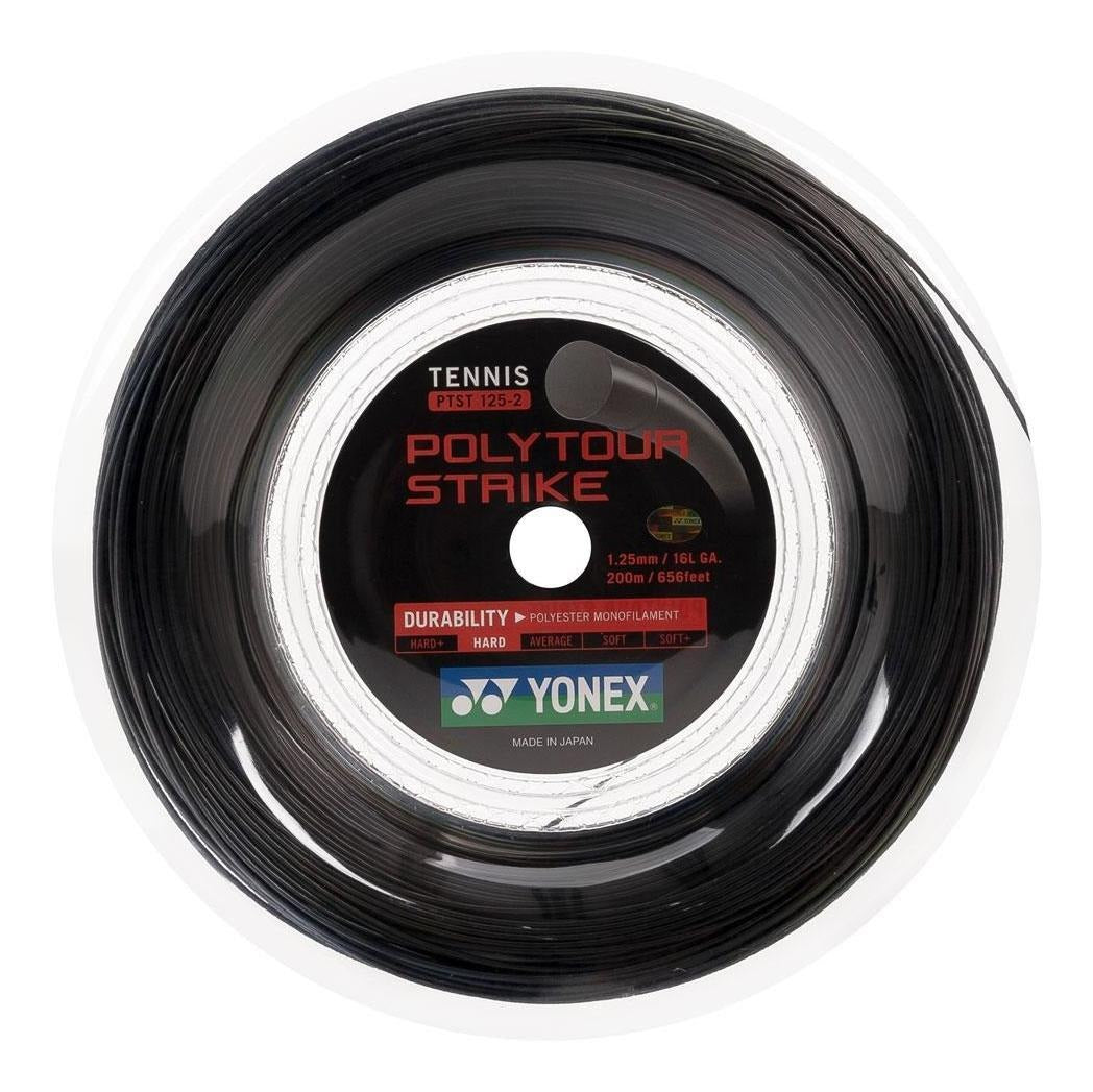 Rollo De Cuerda Yonex Polytour Strike 125 Cool Black 200 Mts