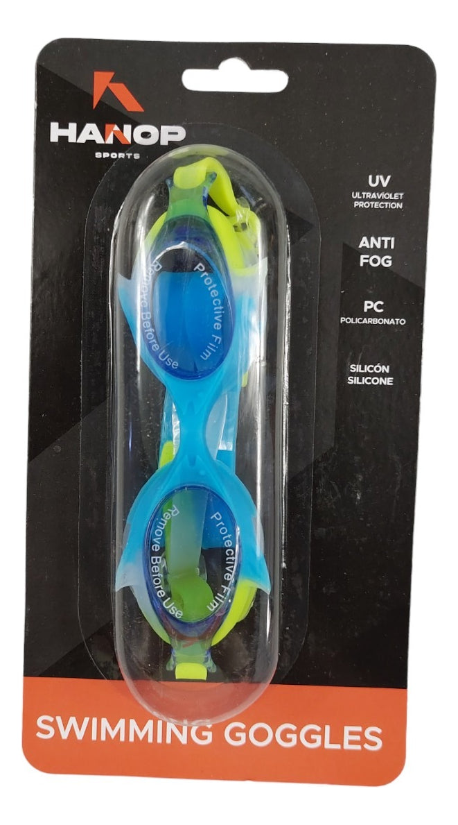 Goggle De Natacion Hanop G573 Fish Junior Azul