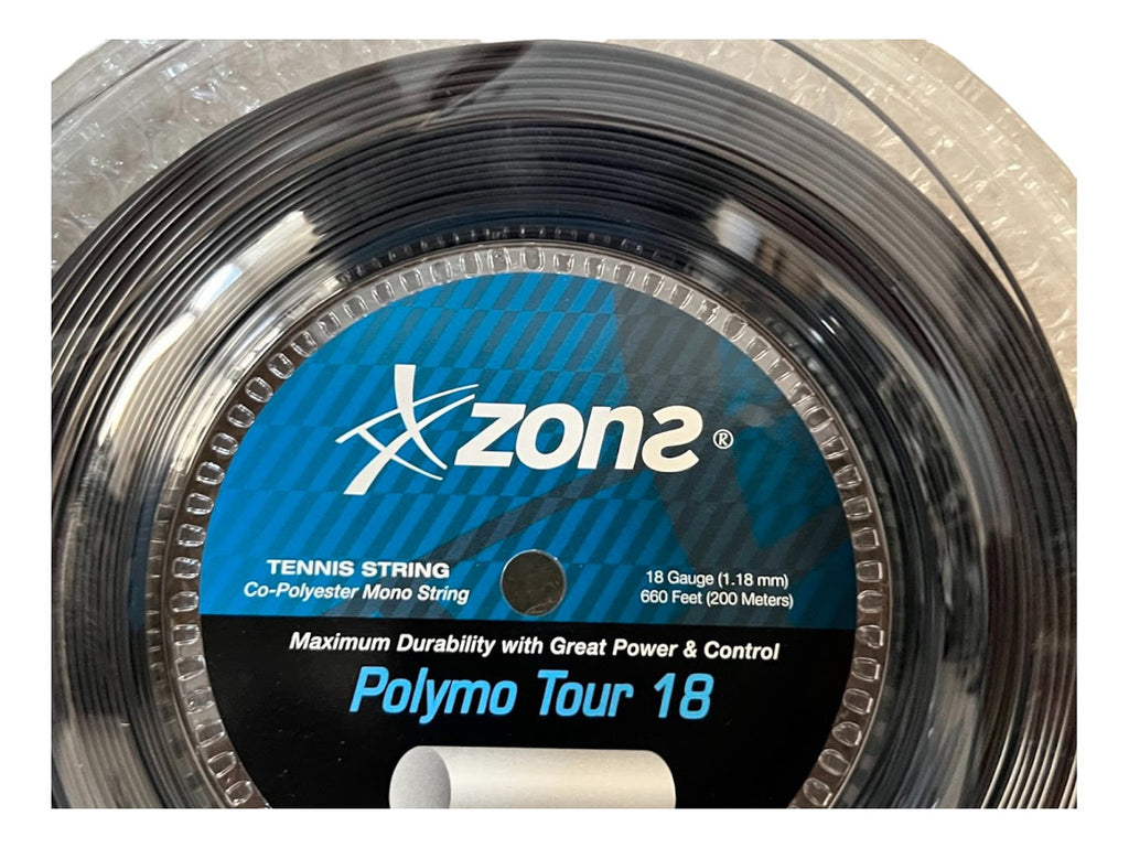 Rollo De Cuerda Para Raqueta Polymo Zons Tour Black 18