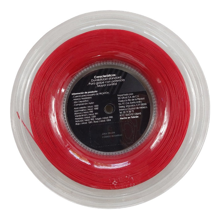 Cuerda Para Raqueta Nylon Master Pro Rojo 200mts