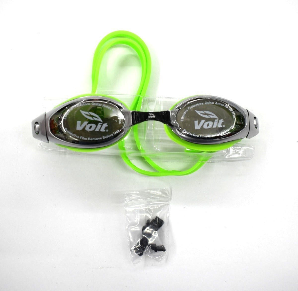 Goggles Voit Max Speed Plateado Verde  Natacion