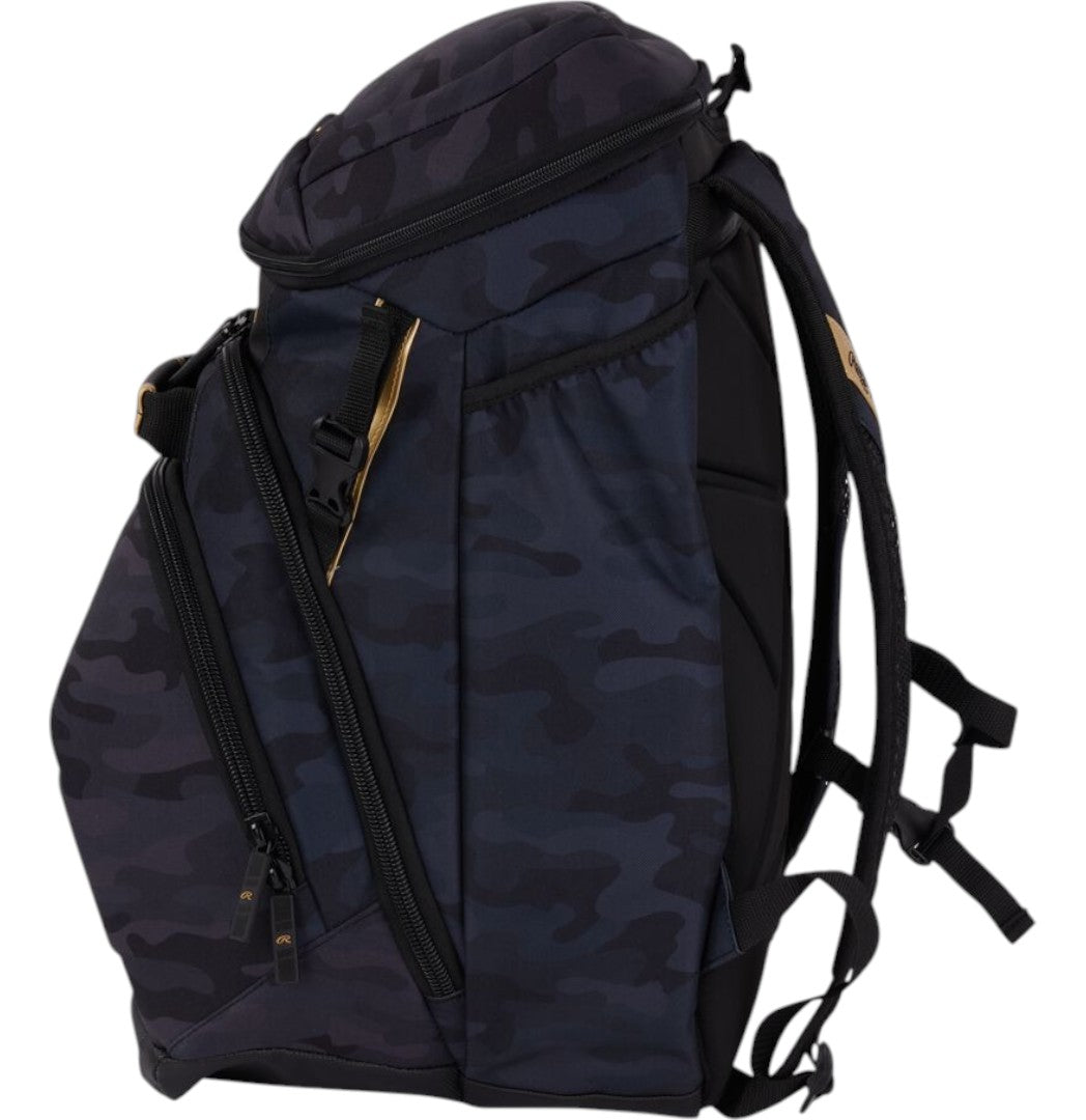 Backpack De Béisbol Rawlings Gold Collection Black Camo