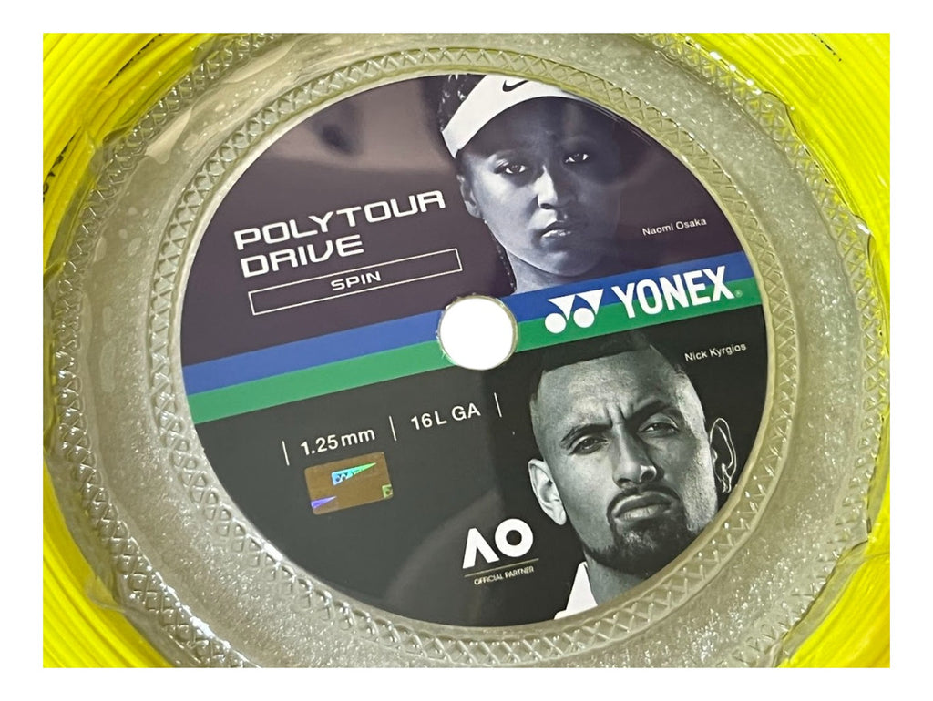 Rollo De Cuerda Yonex Polytour Drive Spin 1.25mm Yellow 200m