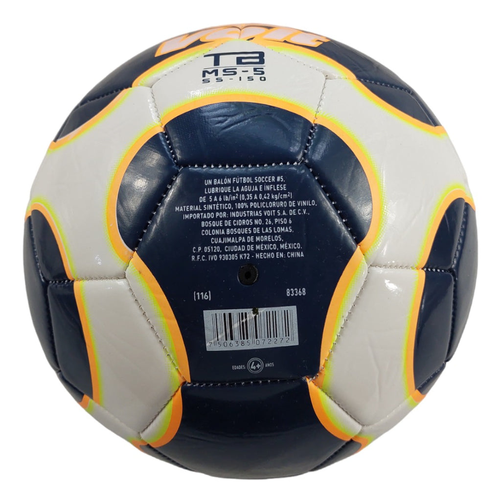 Balón Futbol #5 Omega Mix Voit Ss23 Marino Con Blanco