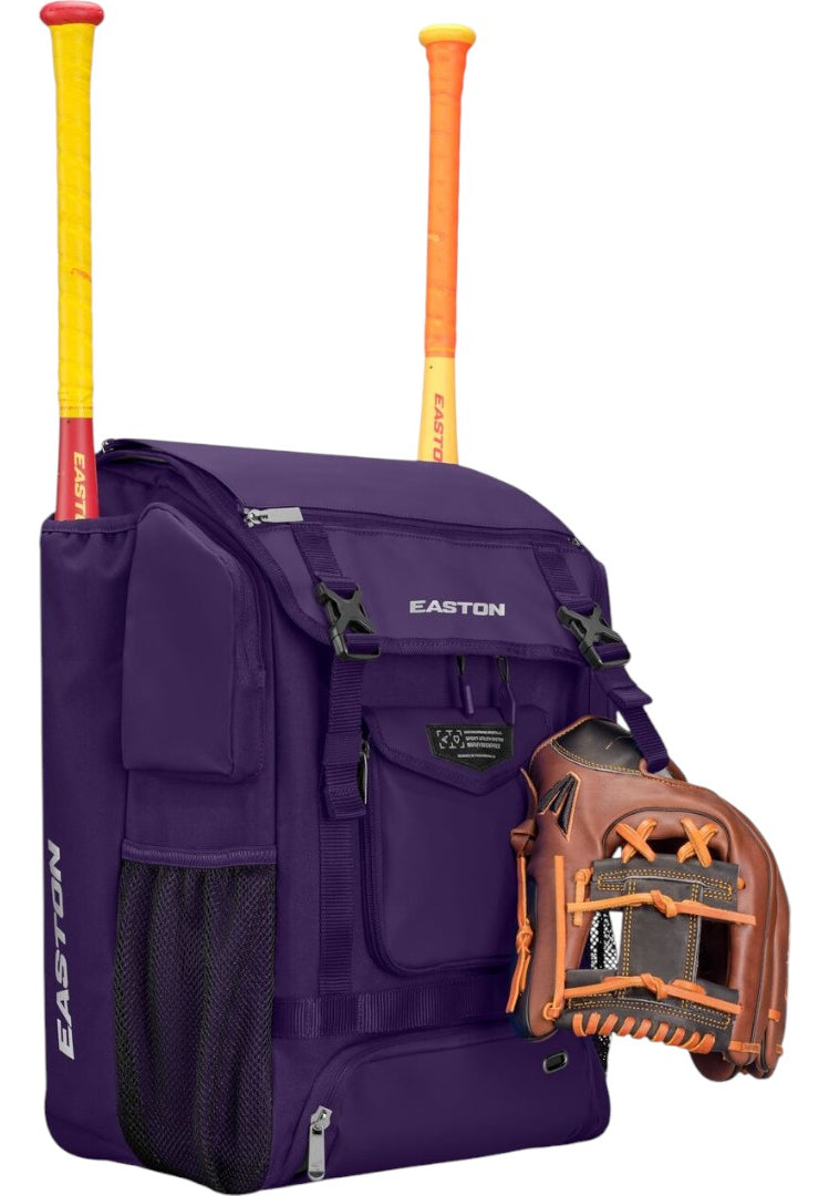 Back Pack Beisbol Easton Mav1 Morado Porta Bats